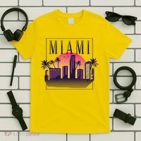 Miami Florida Retro Skyline T-Shirt thumb 5