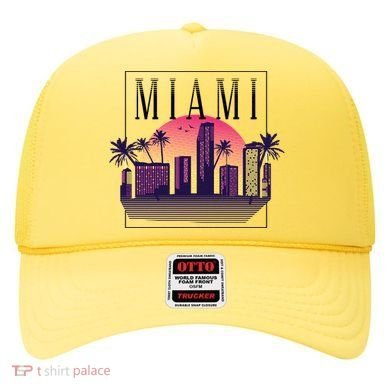 Miami Florida Retro Skyline Hat