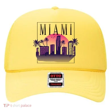 Miami Florida Retro Skyline Hat