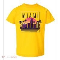 Miami Florida Retro Skyline Toddler T-Shirt thumb 0
