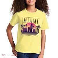 Miami Florida Retro Skyline Kids T-Shirt thumb 2