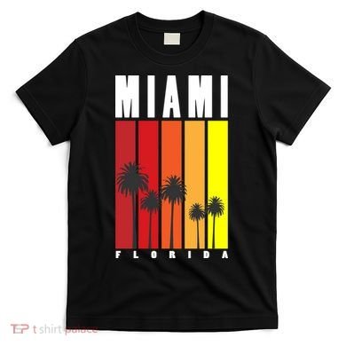 Miami Florida Vintage Stripes T-Shirt