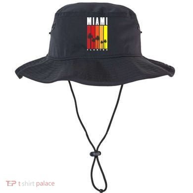 Miami Florida Vintage Stripes Bucket Hat