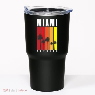 Miami Florida Vintage Stripes Tumbler