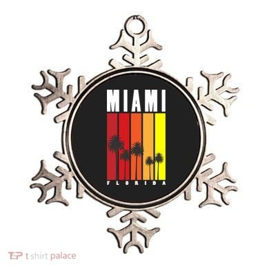 Miami Florida Vintage Stripes Ornament