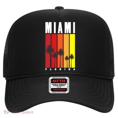 Miami Florida Vintage Stripes Hat