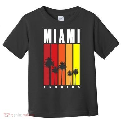 Miami Florida Vintage Stripes Toddler T-Shirt