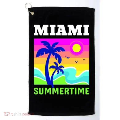 Miami Summertime Golf Towel