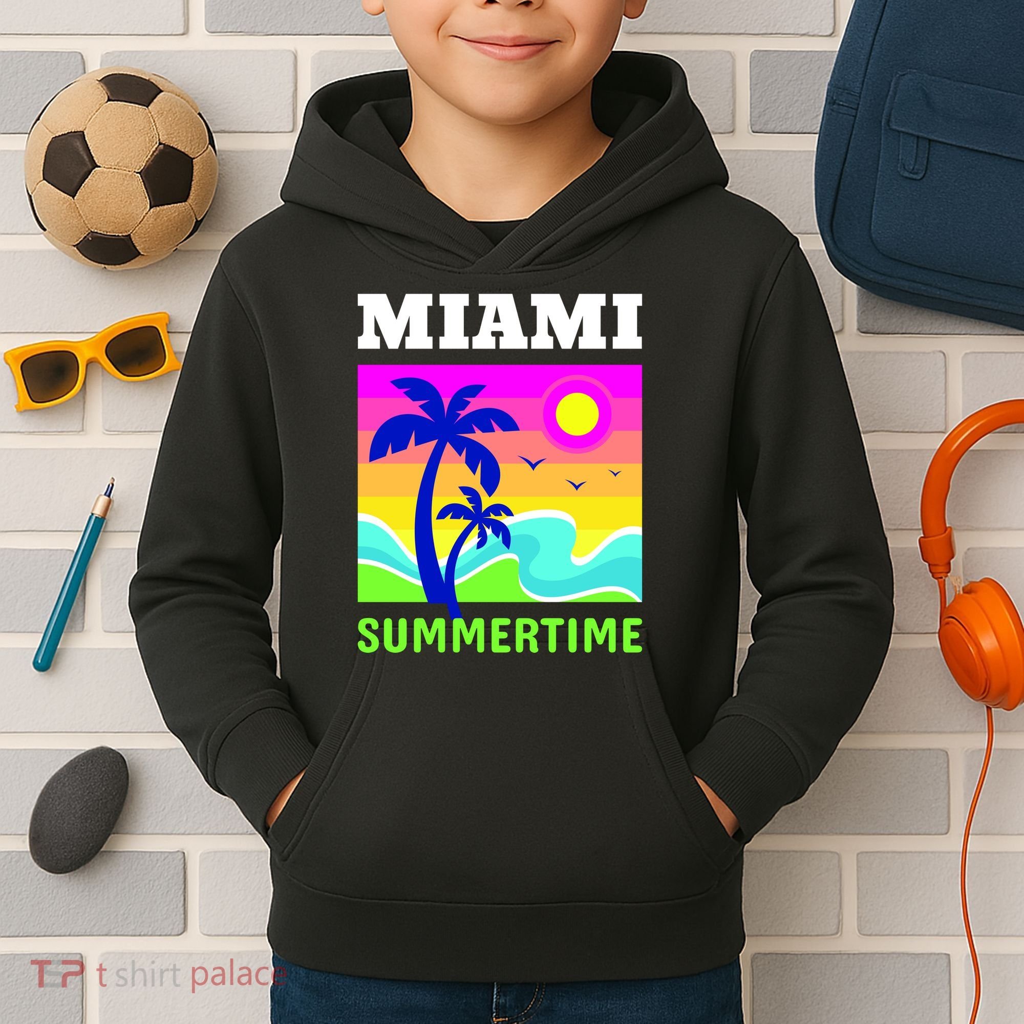 Miami Summertime Kids Hoodie
