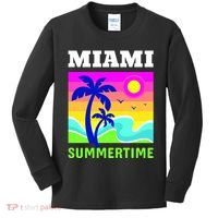 Miami Summertime Kids Long Sleeve Shirt thumb 0