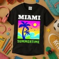 Miami Summertime Kids T-Shirt thumb 3