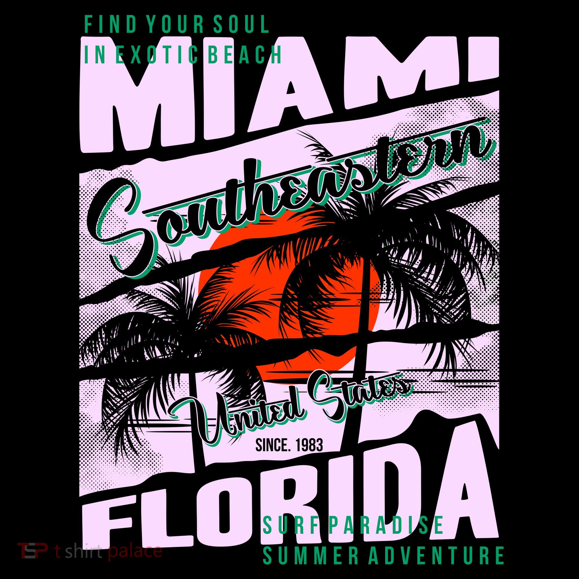 Miami Sunshine Florida USA-Made Doggie Bandana