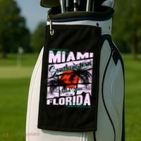 Miami Sunshine Florida Golf Towel thumb 2