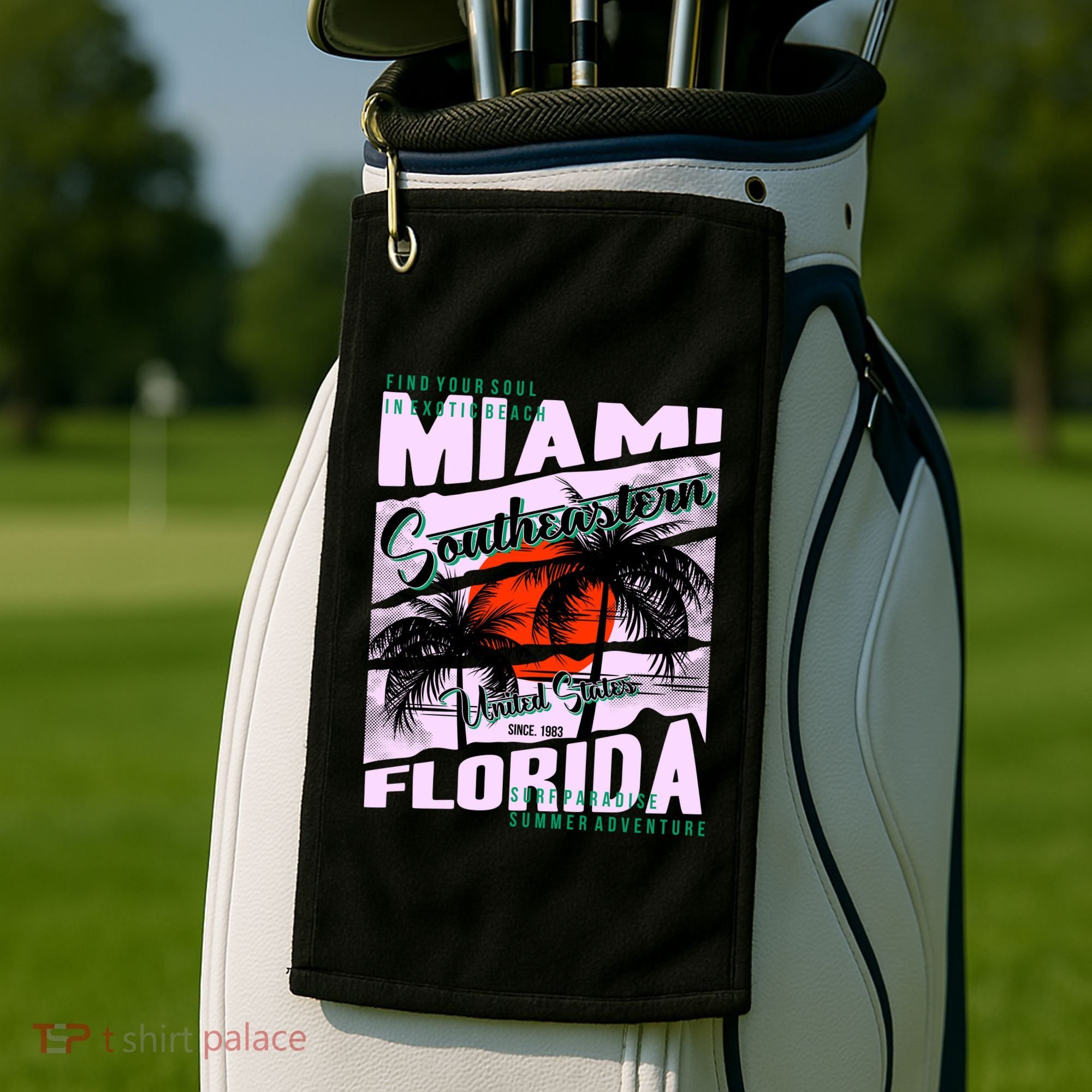 Miami Sunshine Florida Golf Towel