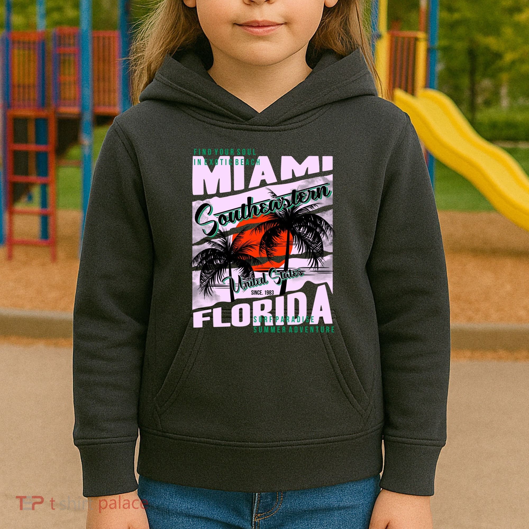 Miami Sunshine Florida Kids Hoodie