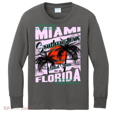Miami Sunshine Florida Kids Long Sleeve Shirt
