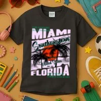 Miami Sunshine Florida Kids T-Shirt thumb 3