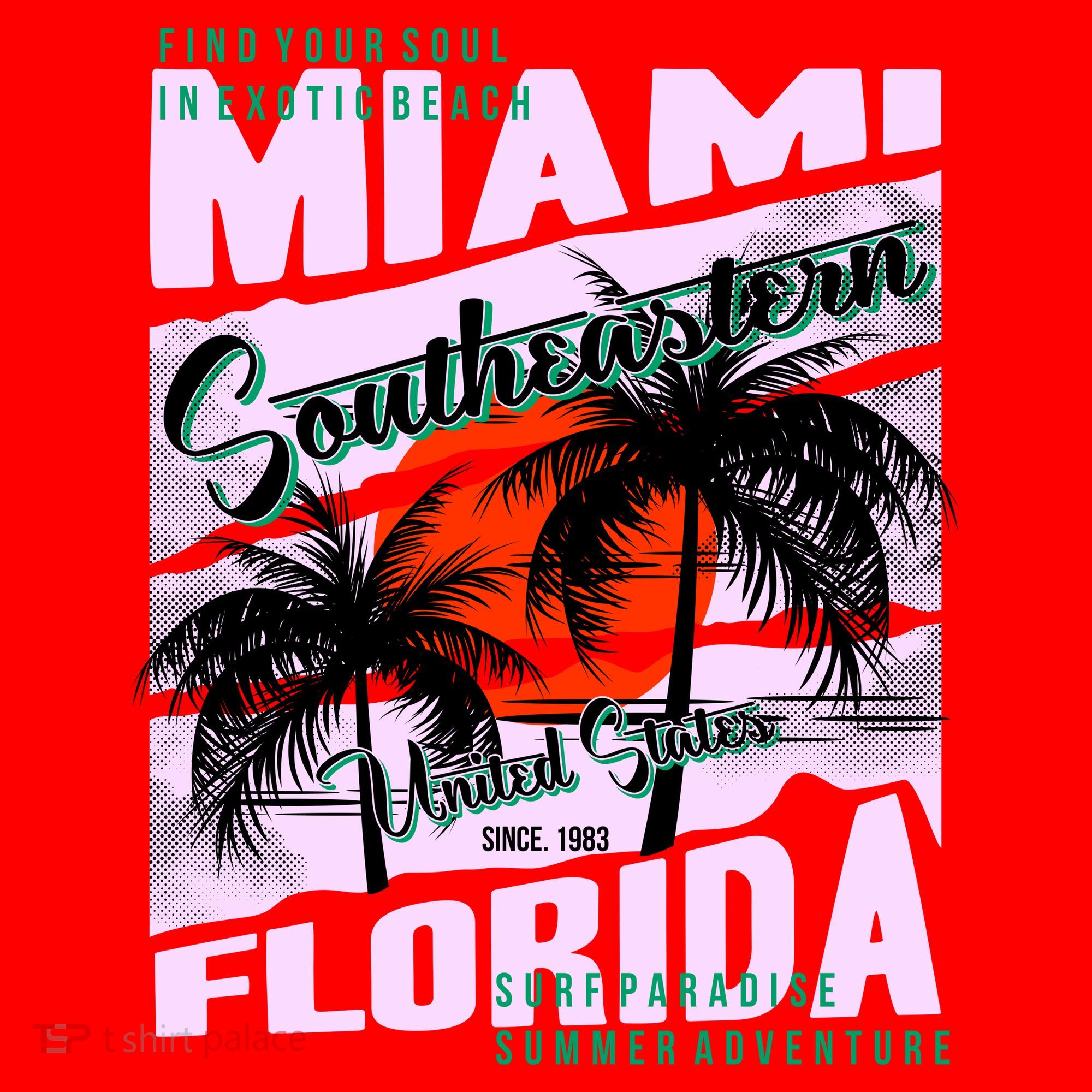Miami Sunshine Florida Santa Hat