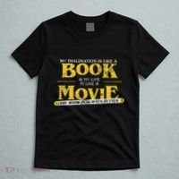 My Imagination Book My Life Movie Sarcastic Retro Book Lover T-Shirt thumb 5