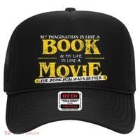 My Imagination Book My Life Movie Sarcastic Retro Book Lover Hat thumb 0