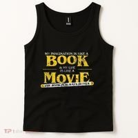 My Imagination Book My Life Movie Sarcastic Retro Book Lover Tank Top thumb 2