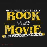 My Imagination Book My Life Movie Sarcastic Retro Book Lover Visor thumb 3