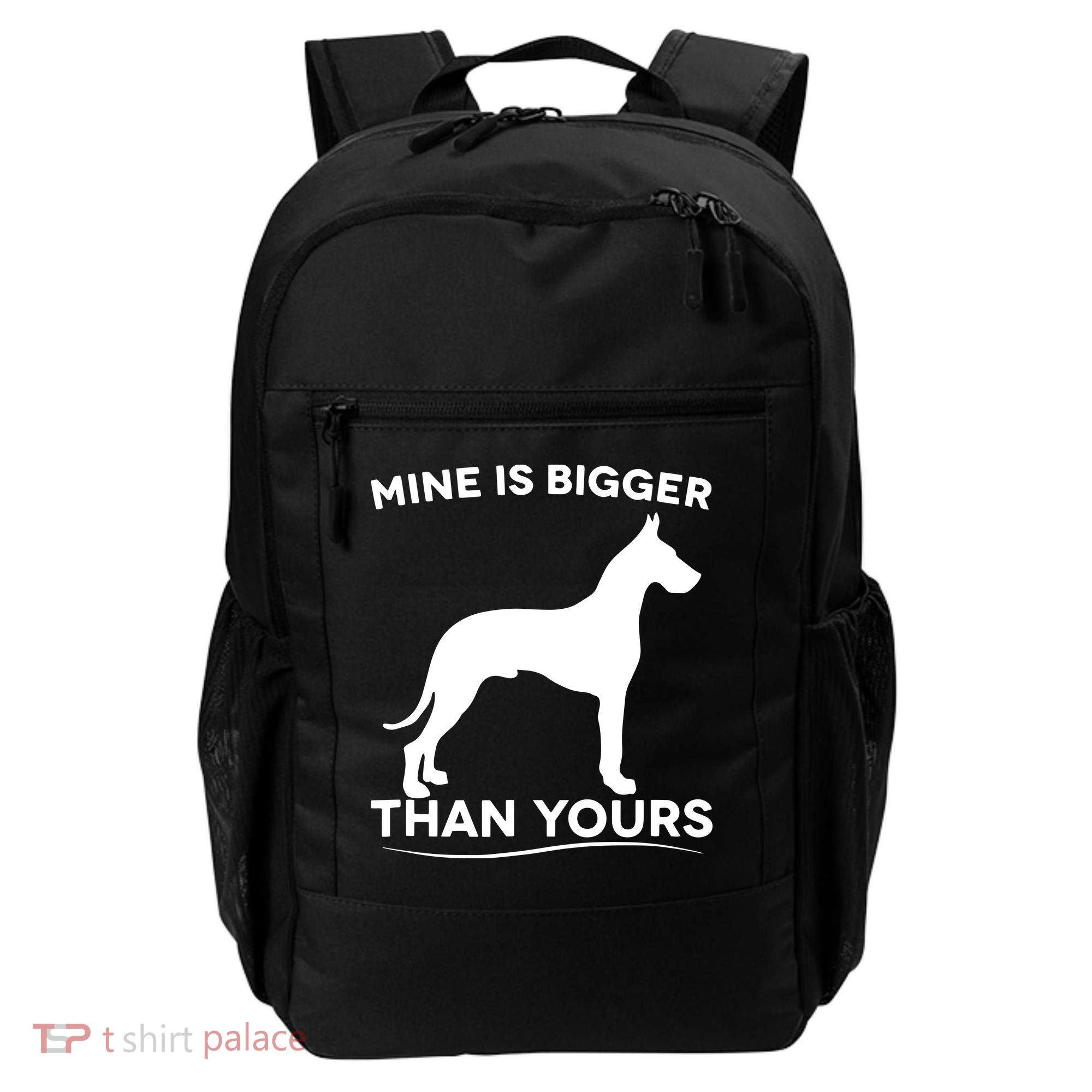 Mine Is Bigger Than Yours Great Dane Dog Backpack