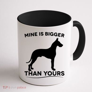 Mine Is Bigger Than Yours Great Dane Dog Coffee Mug back