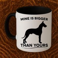 Mine Is Bigger Than Yours Great Dane Dog Coffee Mug thumb 2