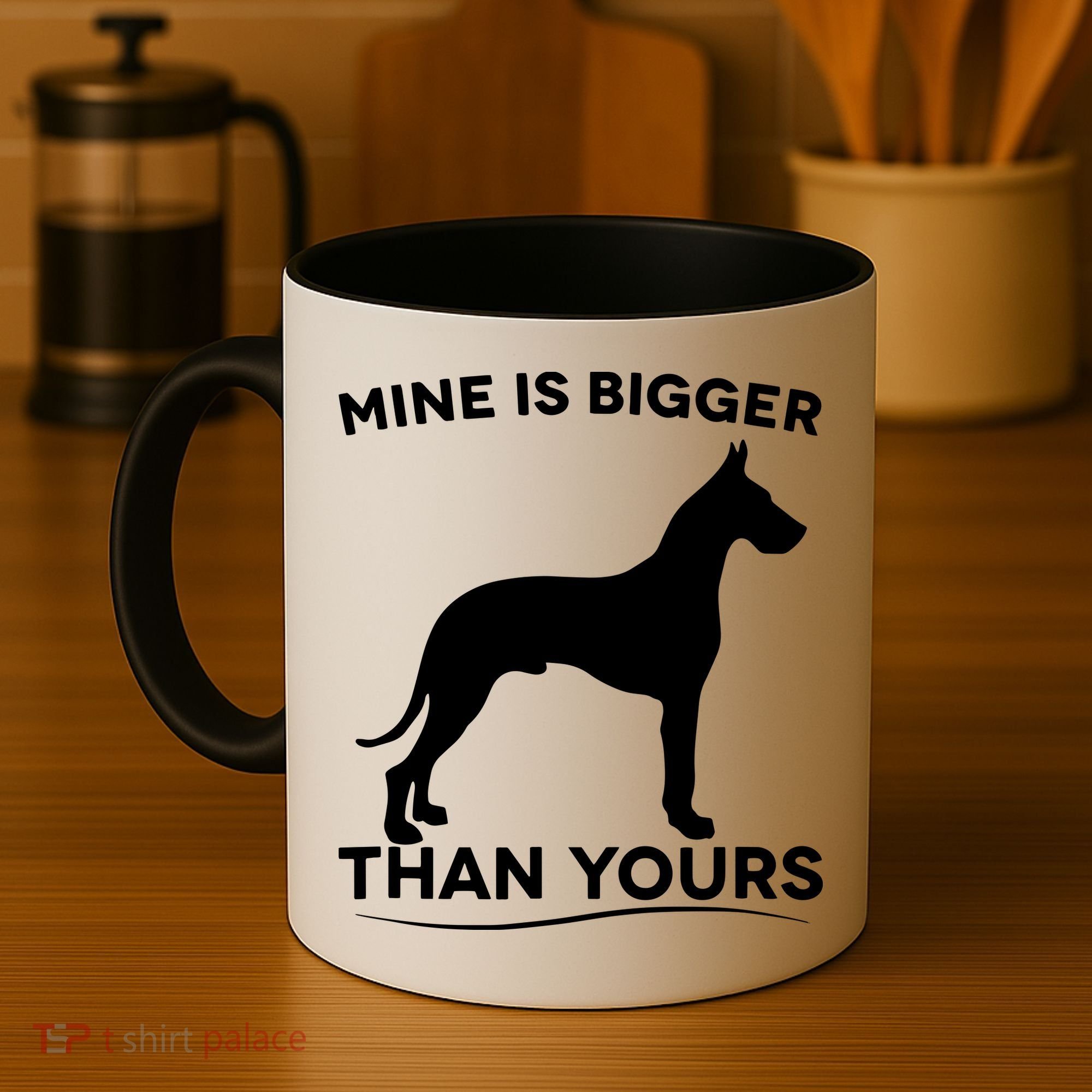 Mine Is Bigger Than Yours Great Dane Dog Coffee Mug