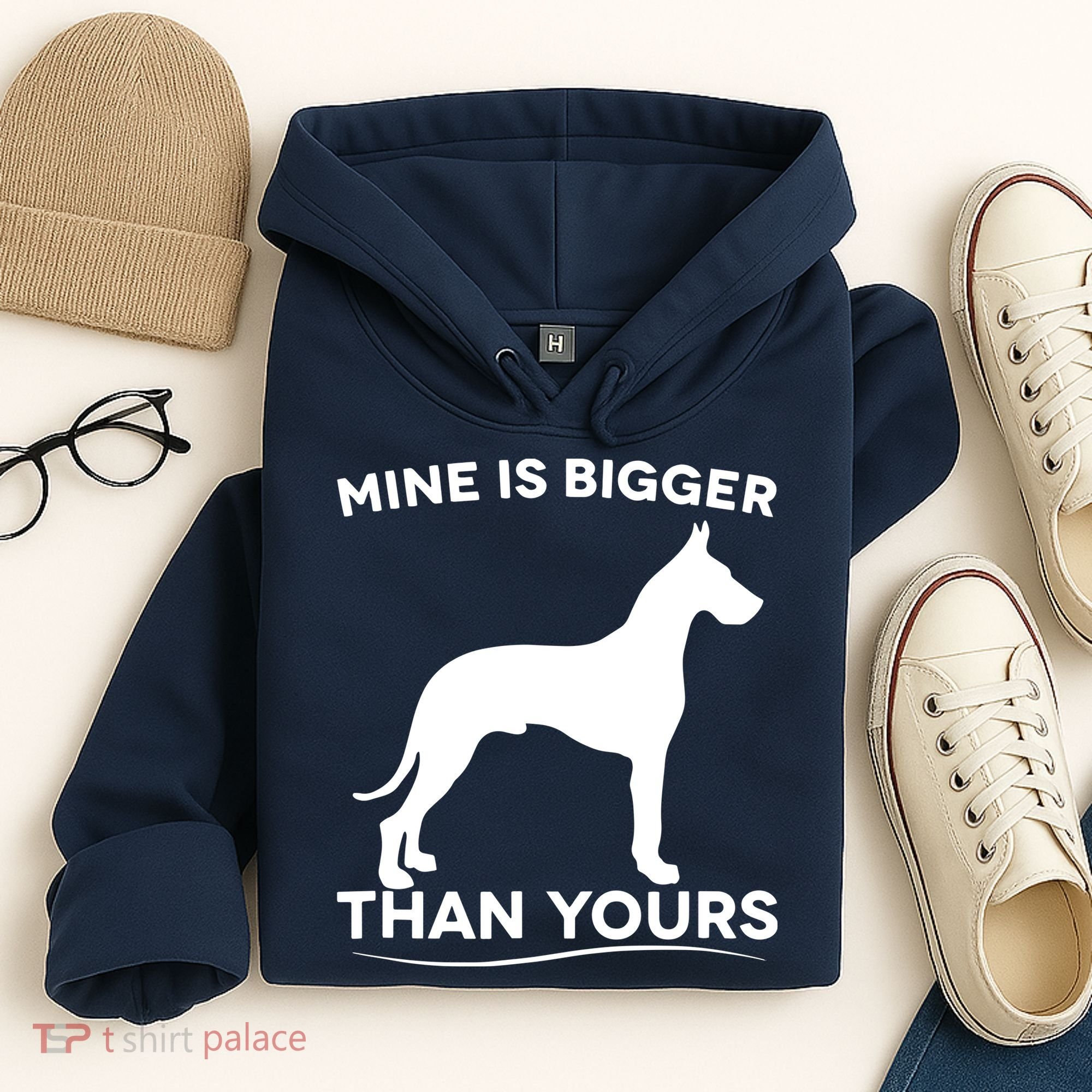 Mine Is Bigger Than Yours Great Dane Dog Hoodie