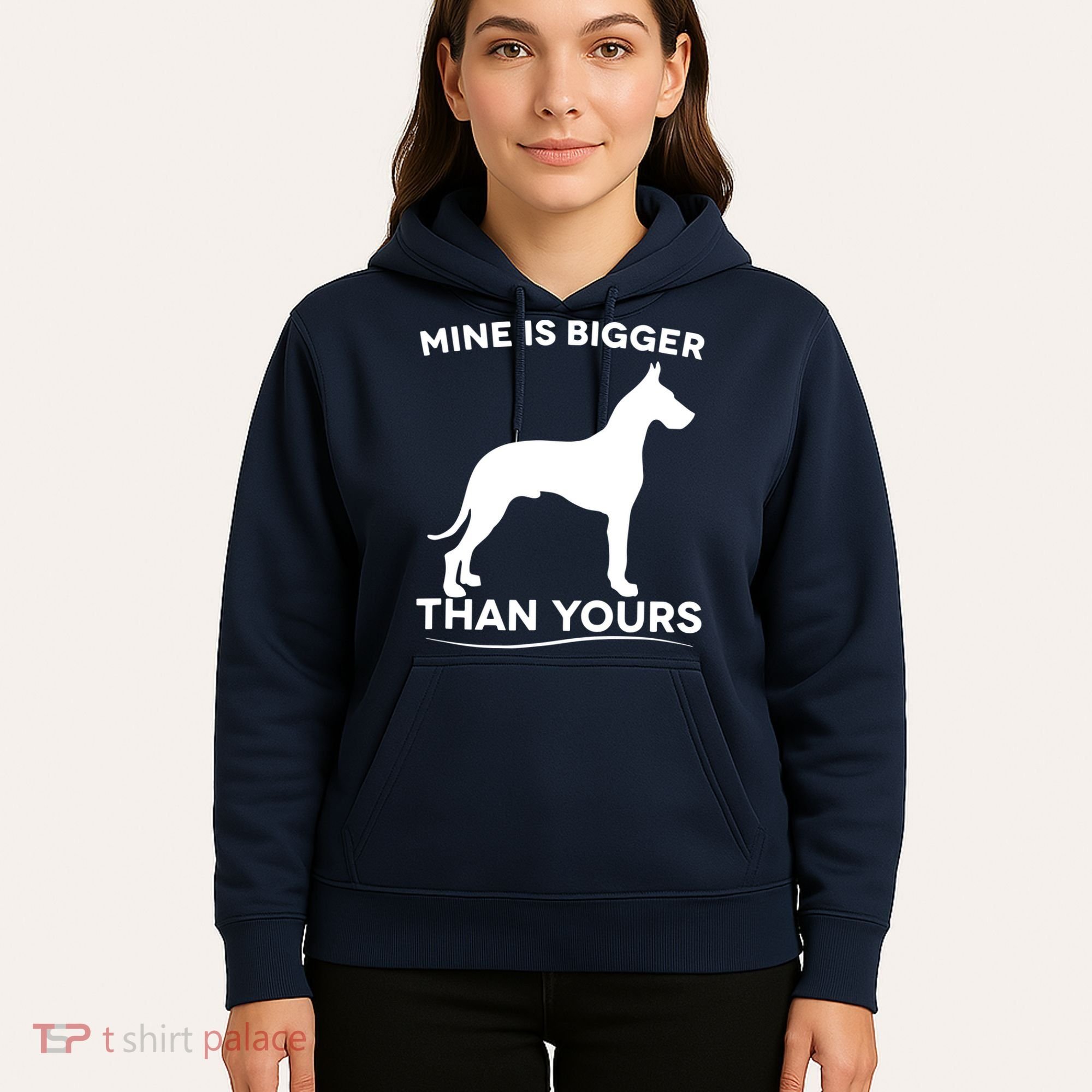 Mine Is Bigger Than Yours Great Dane Dog Hoodie