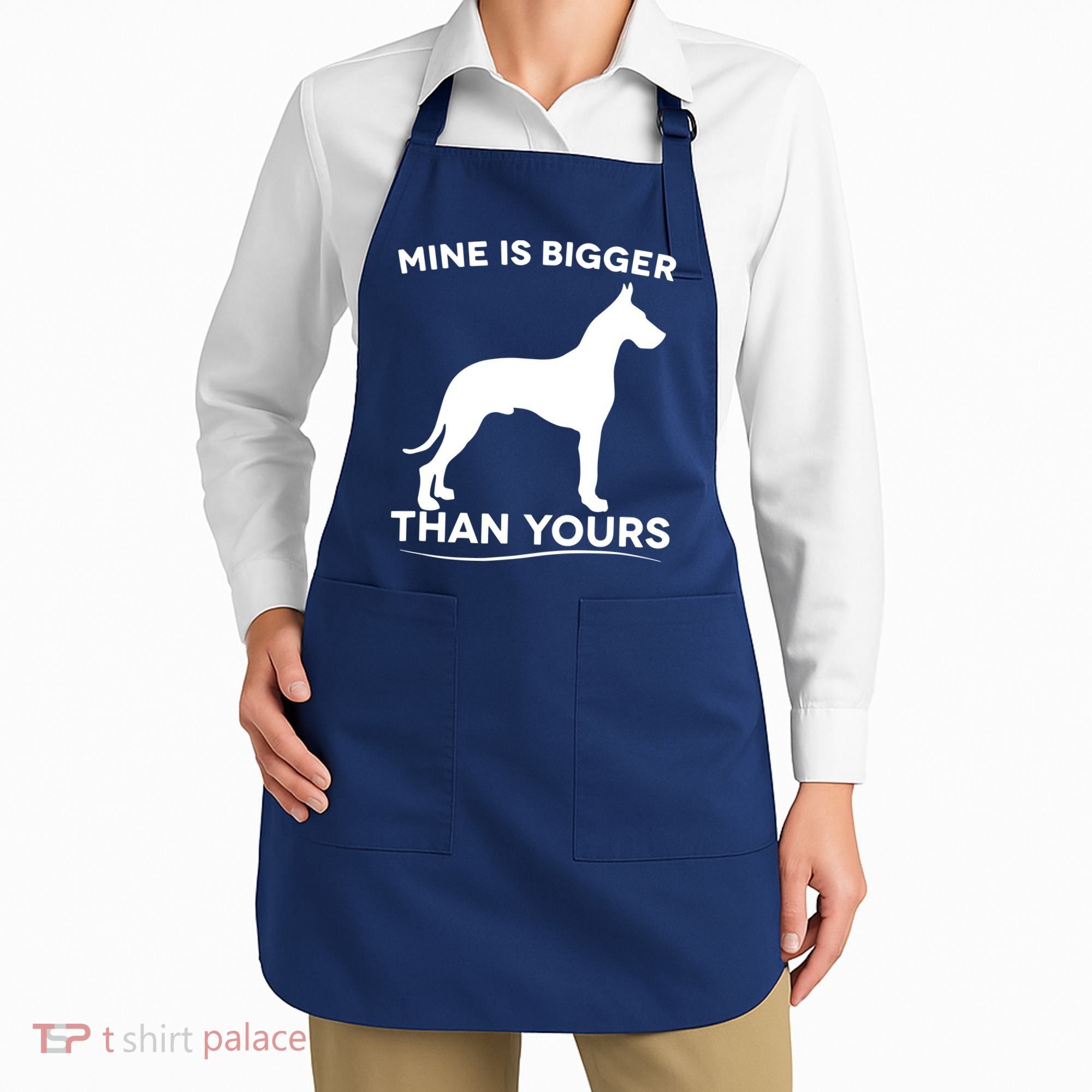 Mine Is Bigger Than Yours Great Dane Dog Apron