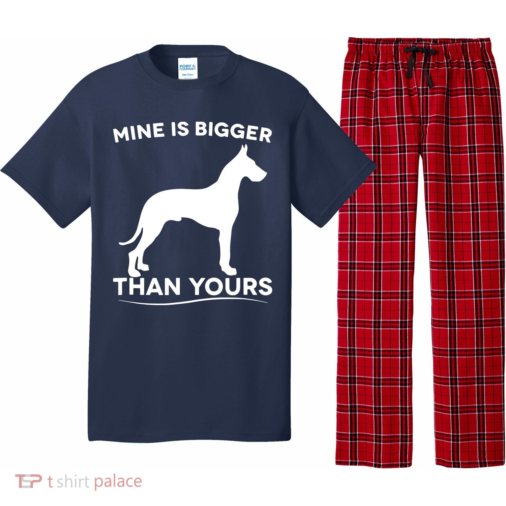 Mine Is Bigger Than Yours Great Dane Dog Pajama Set