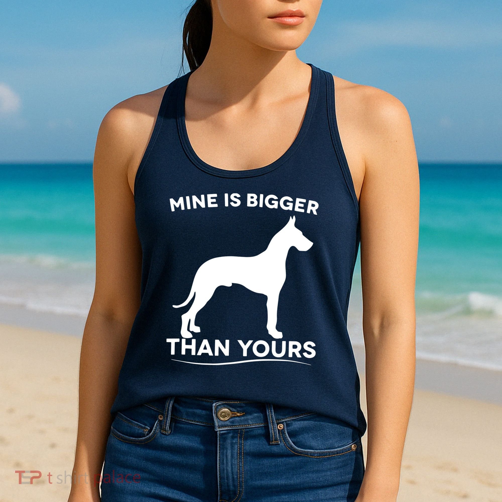 Mine Is Bigger Than Yours Great Dane Dog Women's Tank Top