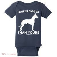 Mine Is Bigger Than Yours Great Dane Dog Baby Bodysuit thumb 0