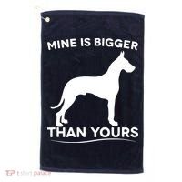 Mine Is Bigger Than Yours Great Dane Dog Golf Towel thumb 0