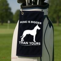 Mine Is Bigger Than Yours Great Dane Dog Golf Towel thumb 2