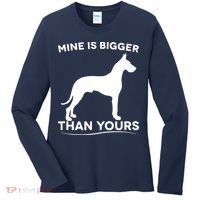 Mine Is Bigger Than Yours Great Dane Dog Women's Long Sleeve Shirt thumb 0