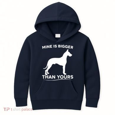 Mine Is Bigger Than Yours Great Dane Dog Kids Hoodie