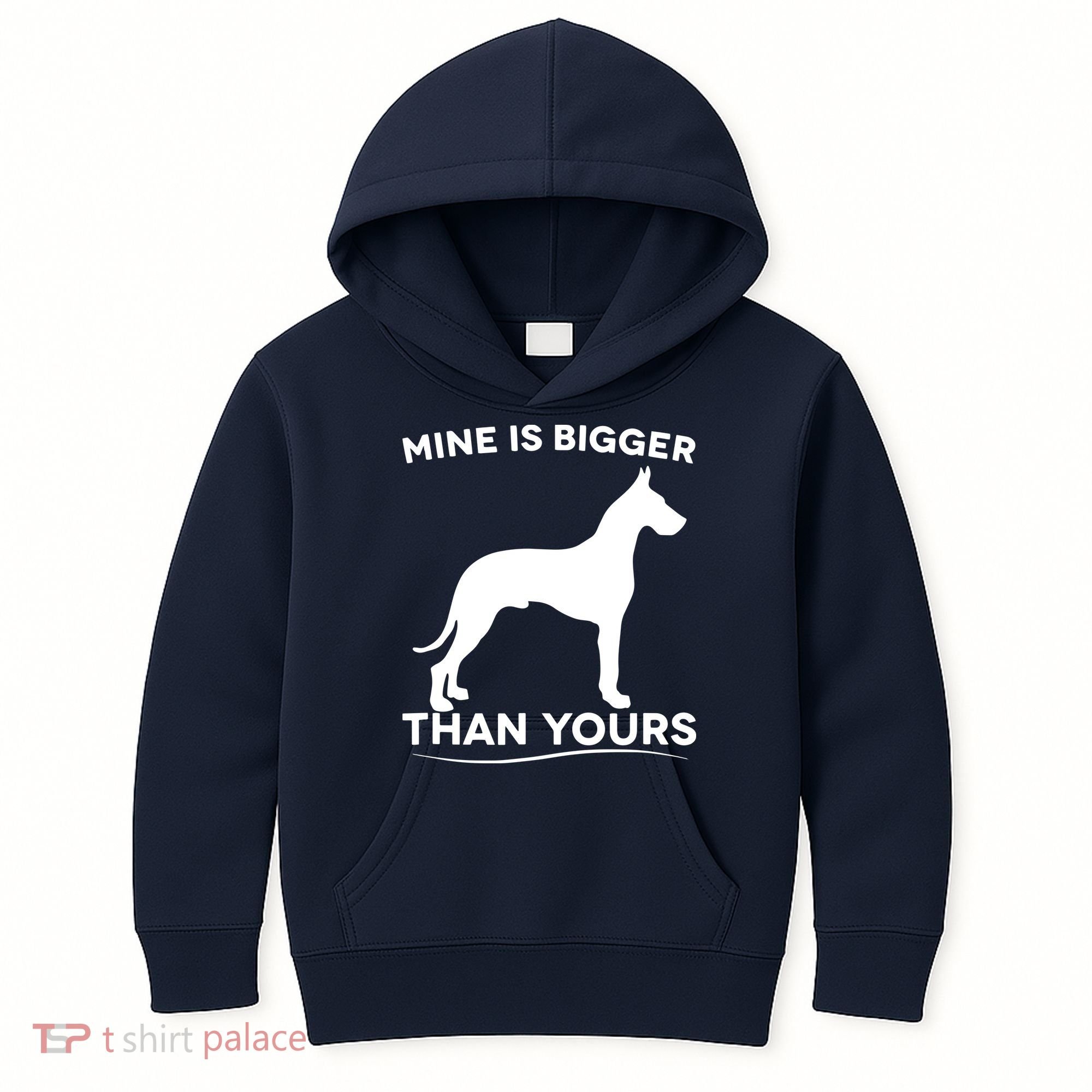 Mine Is Bigger Than Yours Great Dane Dog Kids Hoodie