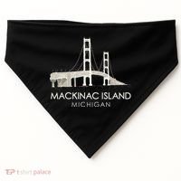 Mackinac Island Bridge Michigan Great Lakes Huron Ferry Trip USA-Made Doggie Bandana thumb 0
