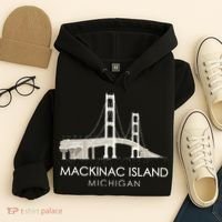 Mackinac Island Bridge Michigan Great Lakes Huron Ferry Trip Hoodie thumb 4