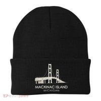 Mackinac Island Bridge Michigan Great Lakes Huron Ferry Trip Beanie thumb 0