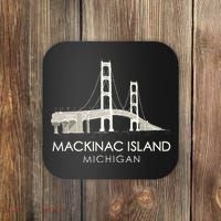 Mackinac Island Bridge Michigan Great Lakes Huron Ferry Trip Coaster thumb 0