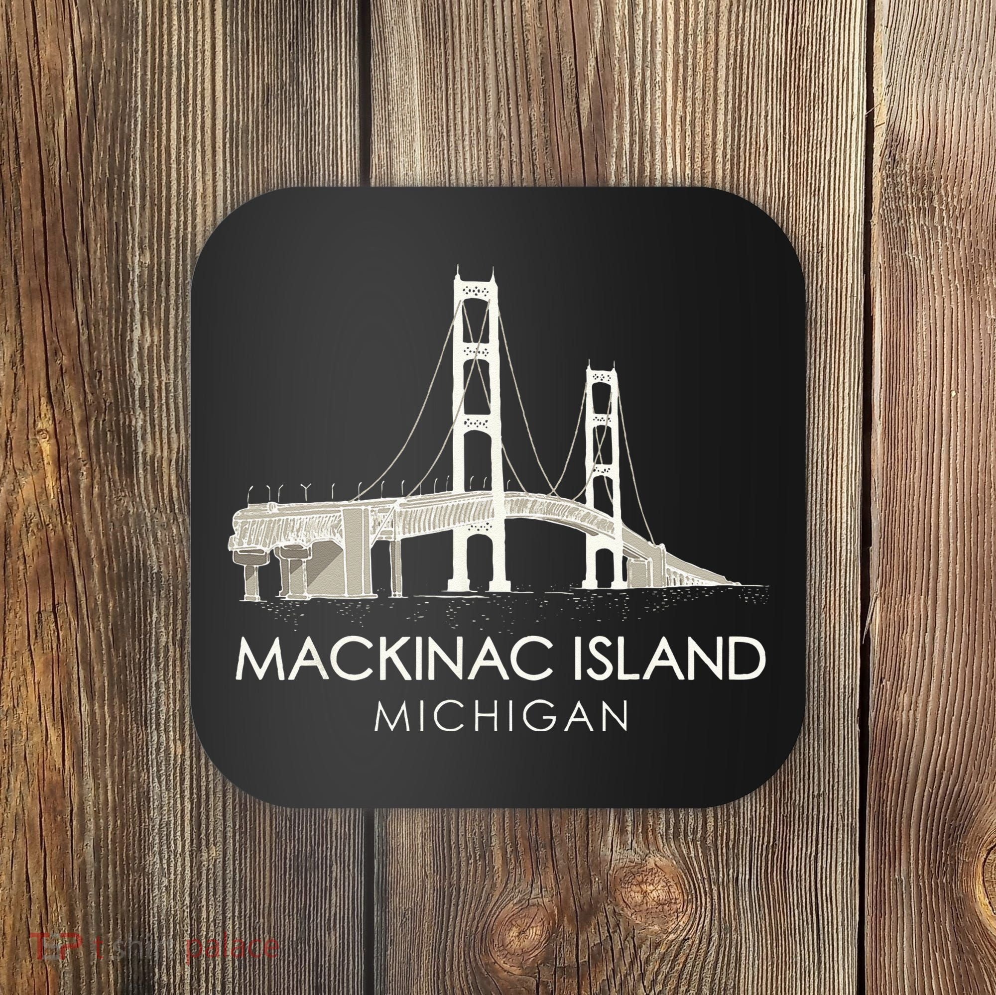Mackinac Island Bridge Michigan Great Lakes Huron Ferry Trip Coaster