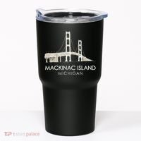Mackinac Island Bridge Michigan Great Lakes Huron Ferry Trip Tumbler thumb 0