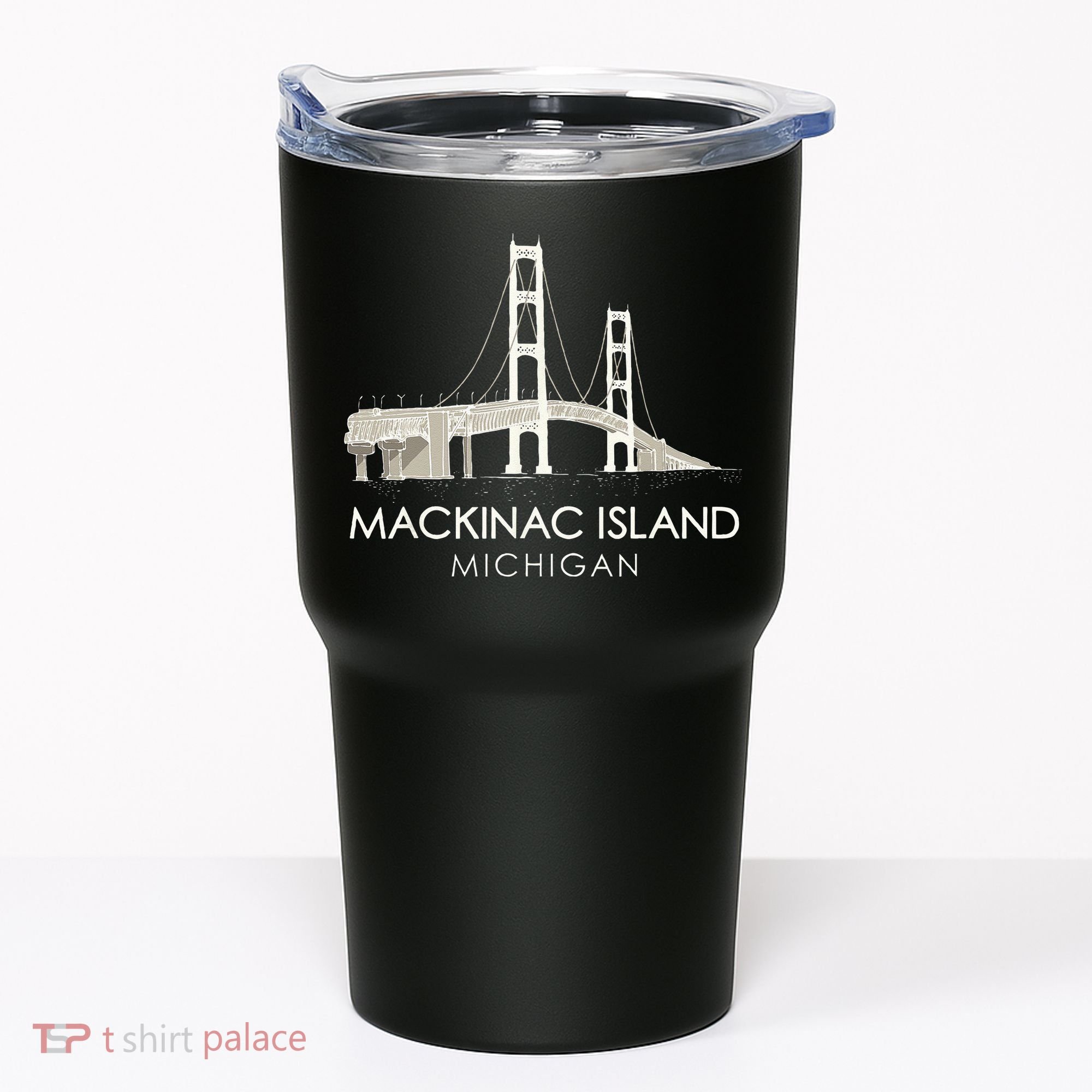 Mackinac Island Bridge Michigan Great Lakes Huron Ferry Trip Tumbler