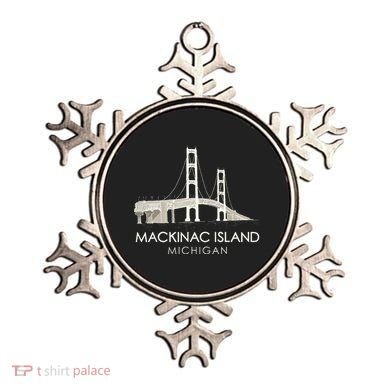 Mackinac Island Bridge Michigan Great Lakes Huron Ferry Trip Ornament