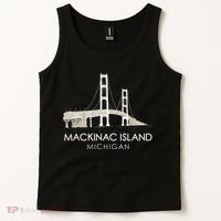 Mackinac Island Bridge Michigan Great Lakes Huron Ferry Trip Tank Top thumb 2
